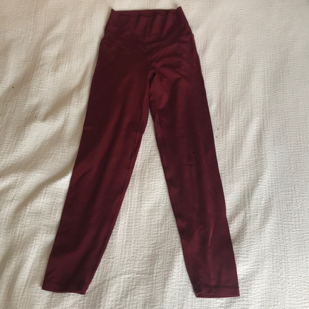 Maroon aerie leggings